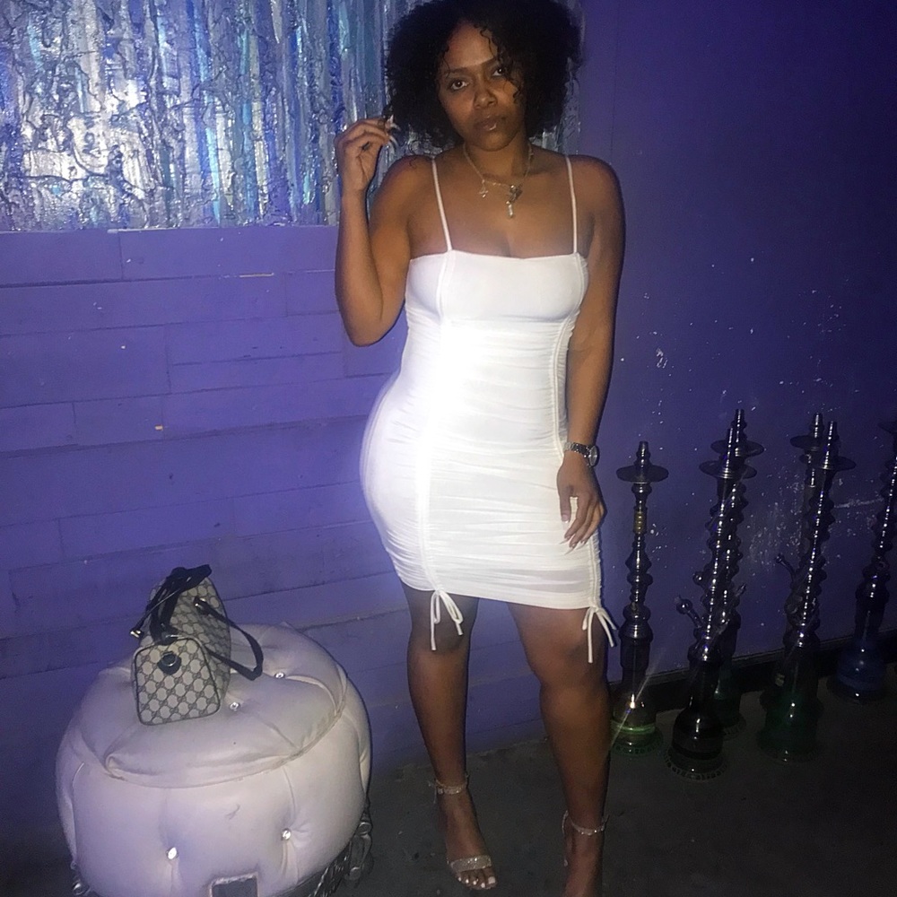 ATTACHED White “SO ICEY” dress